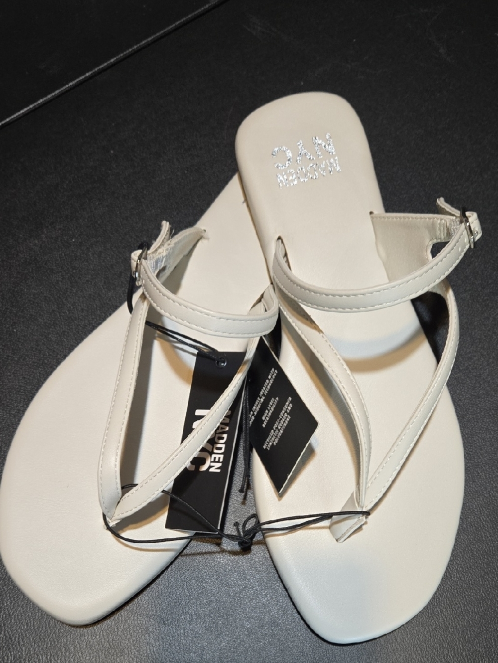 Beige T-Strap Women's Sandals